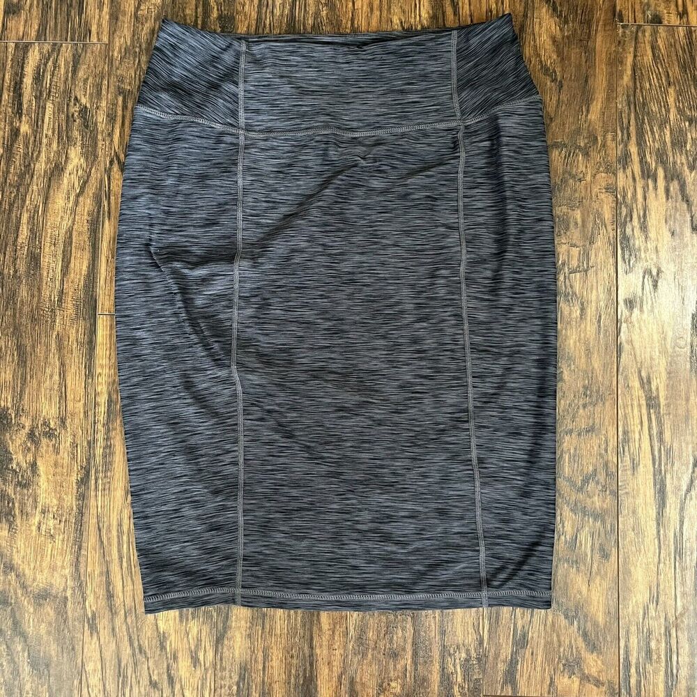 Prana Women’s Vertex Wrinkle-Free Pencil Skirt Gray Space Dye Small EUC